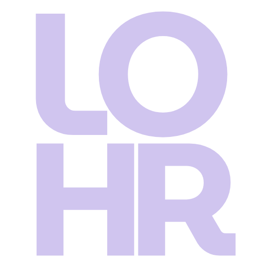 LOHR Online Marketing Logo in Flieder auf transparentem Hintergrund