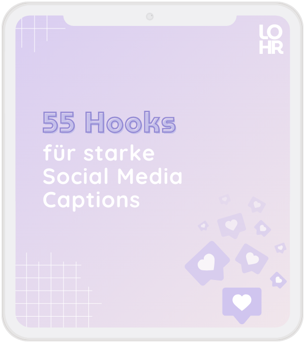 Kostenlose Hooks Social Media Vorlage für aufmerksamkeitsstarke Beiträge im Marketing