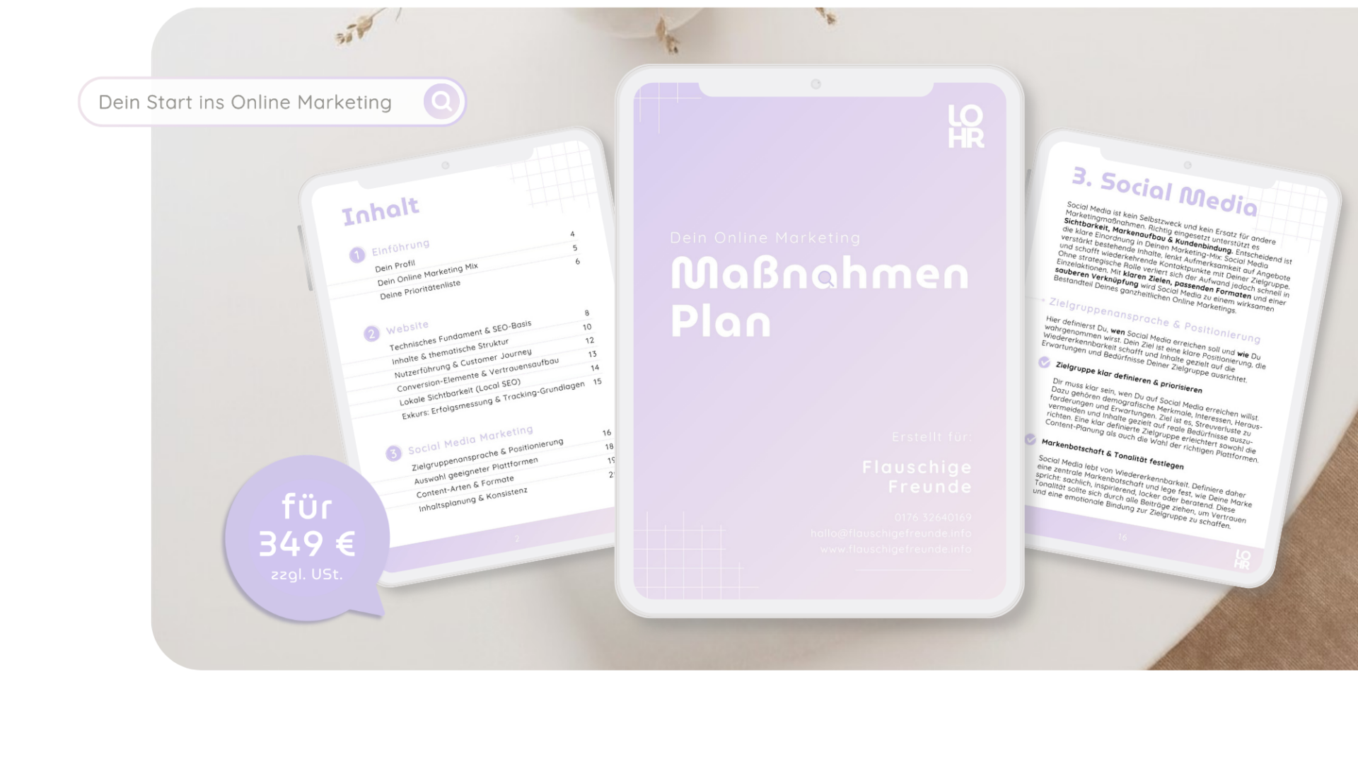Online Marketing Maßnahmenplan für Anfänger als strukturierte Schritt-für-Schritt Anleitung